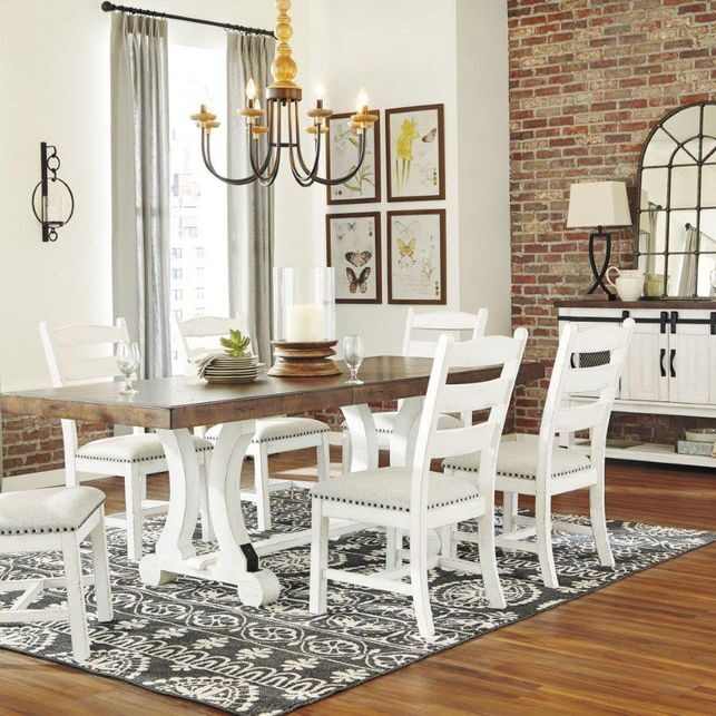 valebeck-white-and-brown-rectangular-dining-room-set_qb13305675